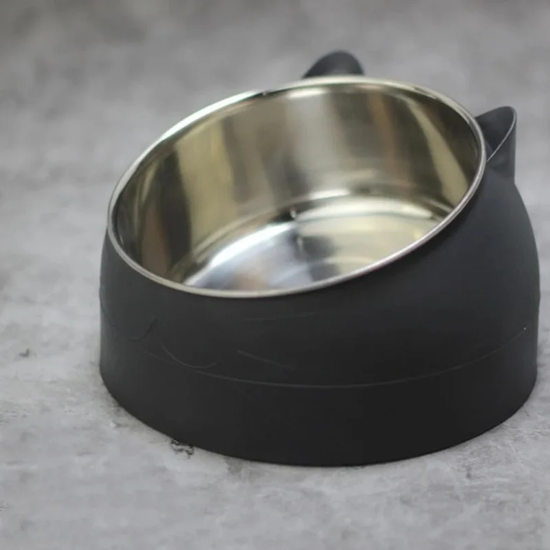 Gamelle pour chat - En inox Inclinée