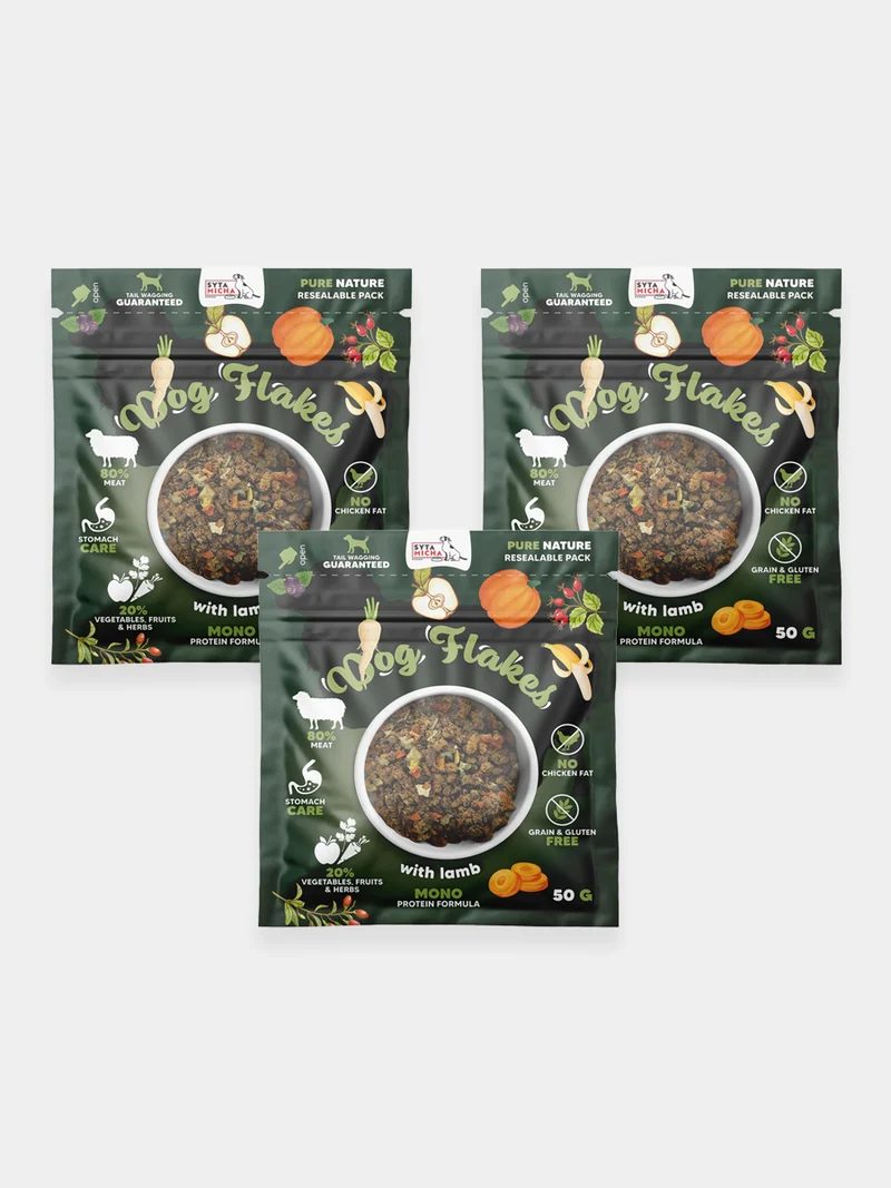 Topping pour chien - Dog Flakes Agneau 🐑 - Syta Micha
