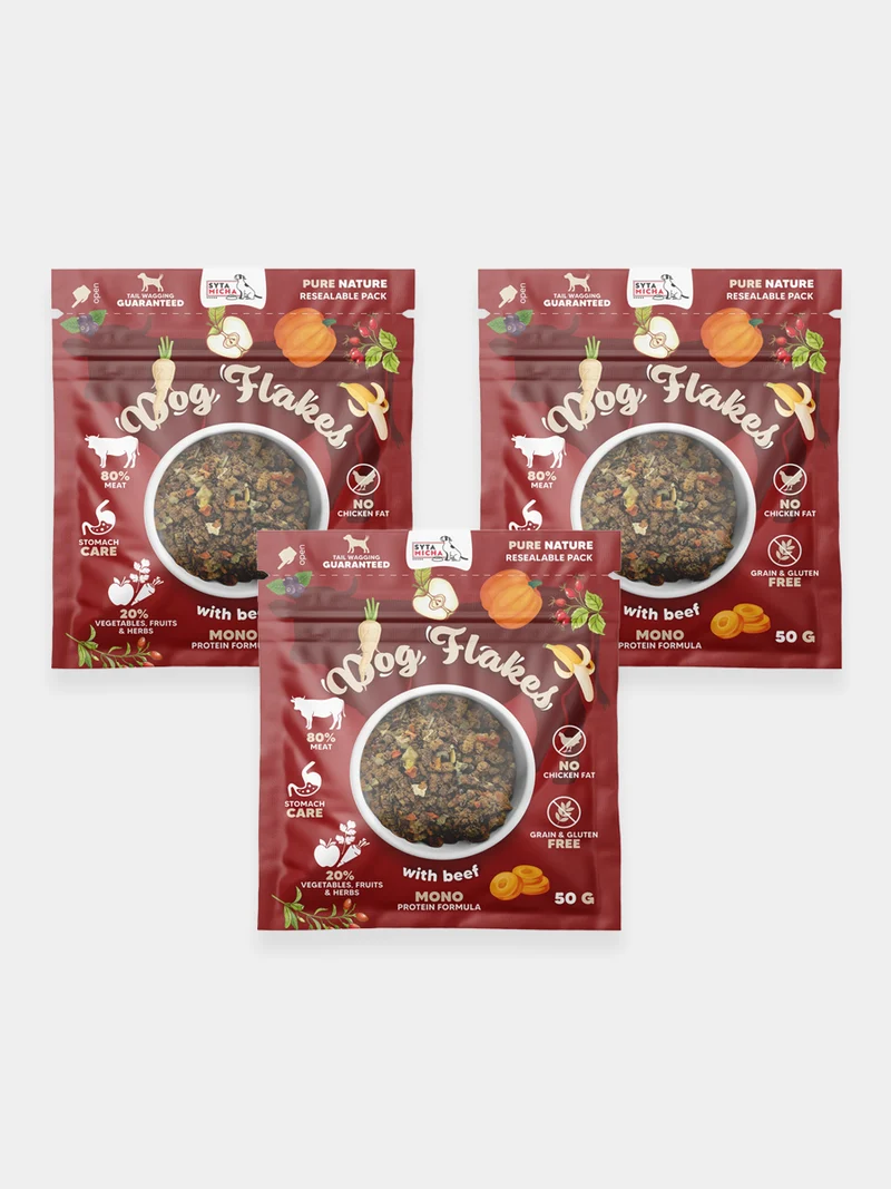 Topping pour chien - Dog Flakes Boeuf 🐂 - Syta Micha