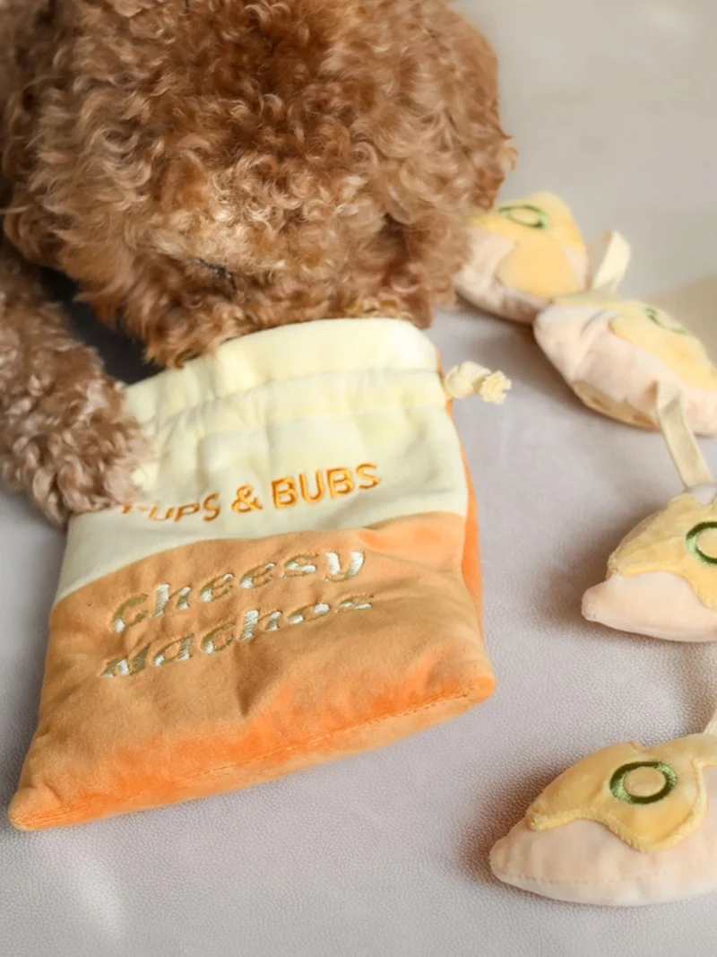 Jouet d'occupation pour chien - Nachos au fromage 🧀 - Pups & Bubs