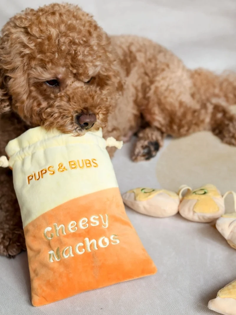 Jouet d'occupation pour chien - Nachos au fromage 🧀 - Pups & Bubs