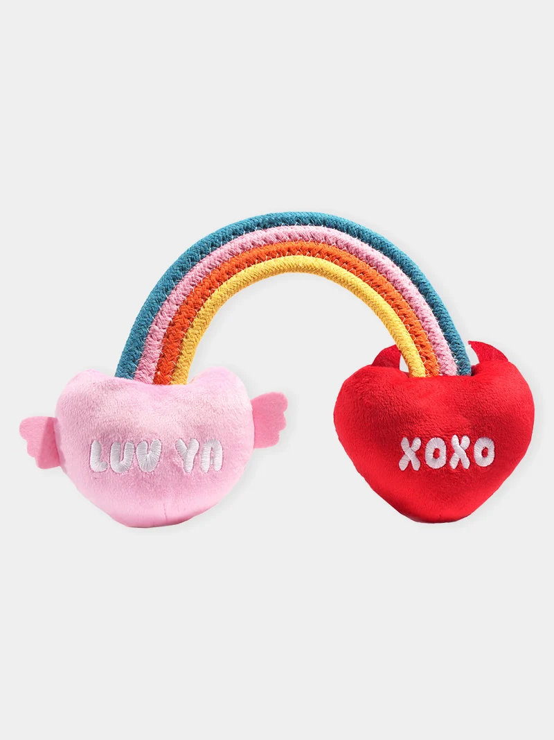Peluche pour chien - Woof Love Coeur Arc en ciel 🌈❤️ - HugSmart
