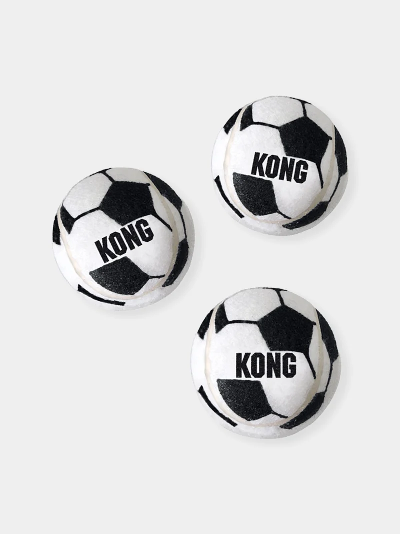Balles de tennis Kong pour chien sans couineur - Edition supporter⚽
