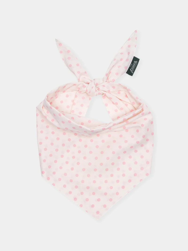 Bandana pour chien - Polka Dot Rose - The Paws
