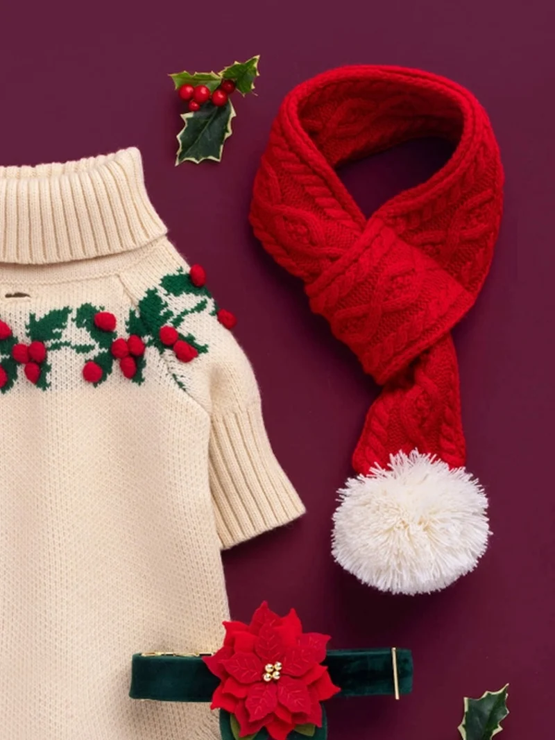 Echarpe de Noel pour chien - Tricot de Noël - The Foggy Dog