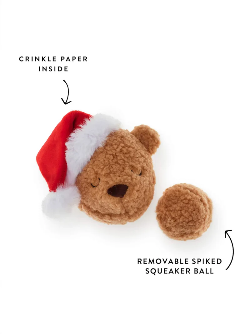 Peluche de Noël pour chien - Santa Bear 🐻🎅 - The Foggy Dog