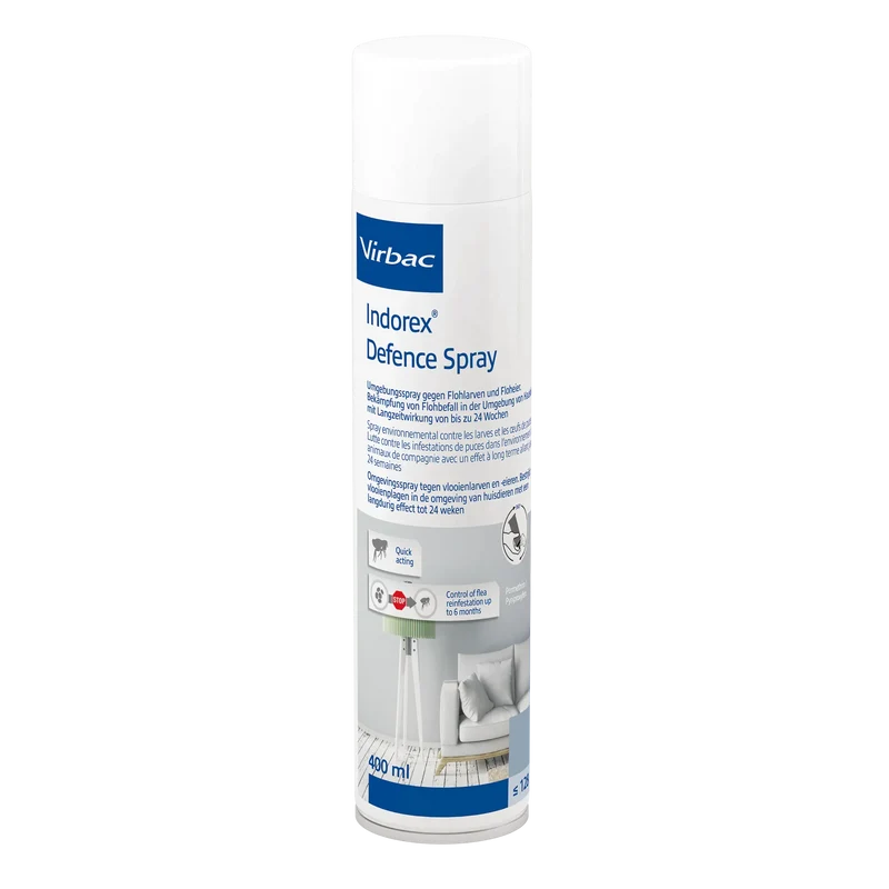 Indorex® Defence Spray Virbac anti-puces pour l'habitat chien, chat