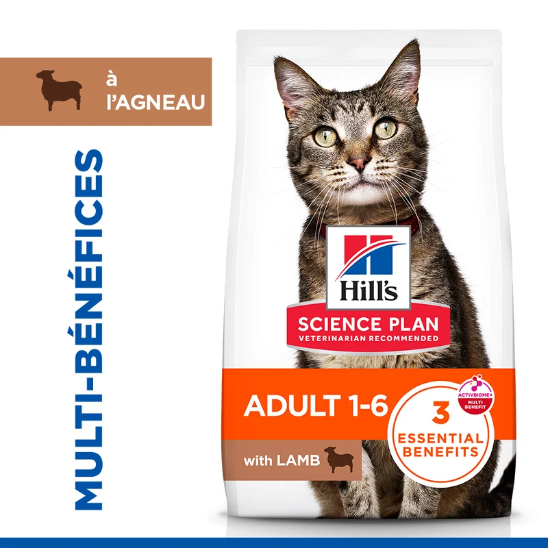Hill's Science Plan - Croquettes pour Chat Adulte à l'Agneau 10kg