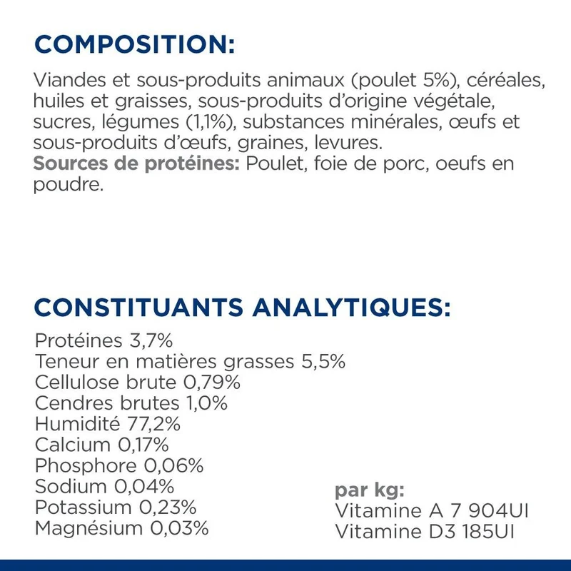 Hill's Prescription Diet k/d Kidney Care en mijotés au poulet - pâtée chien