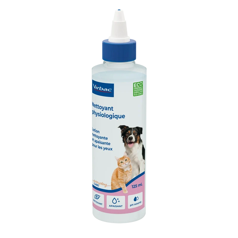 Nettoyant physiologique pour les yeux chien, chat