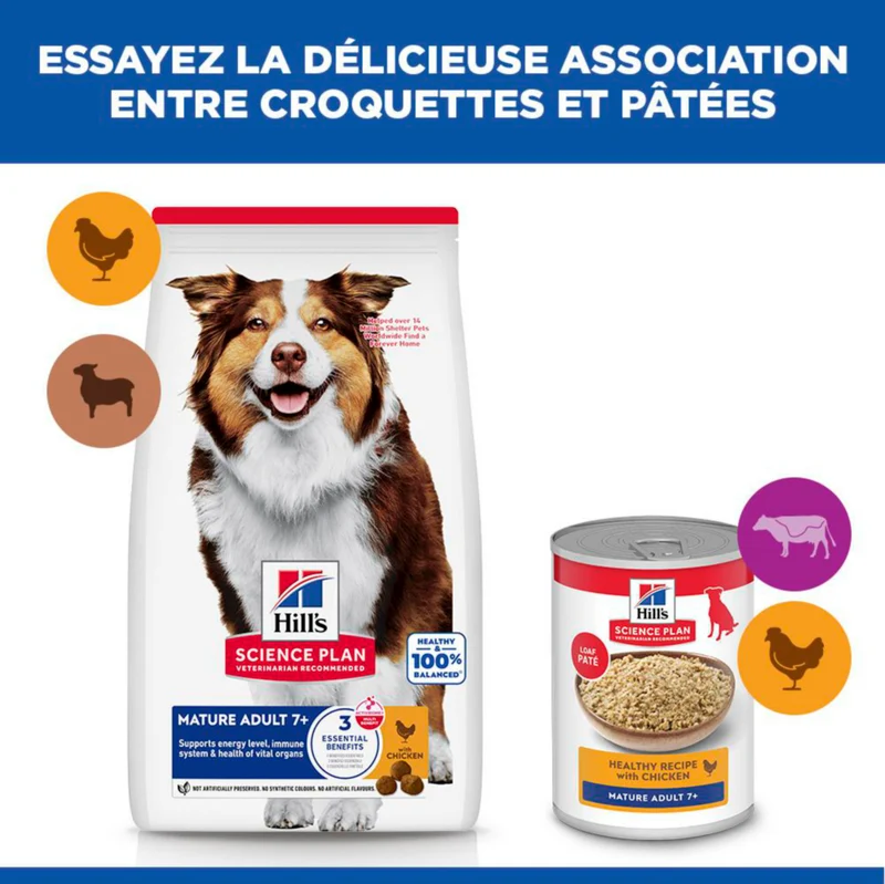 Hill's Science Plan Medium Mature Adult 7+ au poulet - croquettes chien
