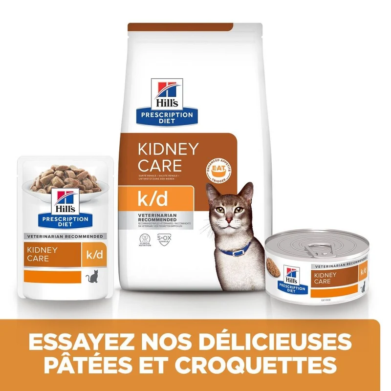 Hill's Prescription Diet k/d Kidney Care en bouchées au poulet - pâtée chat