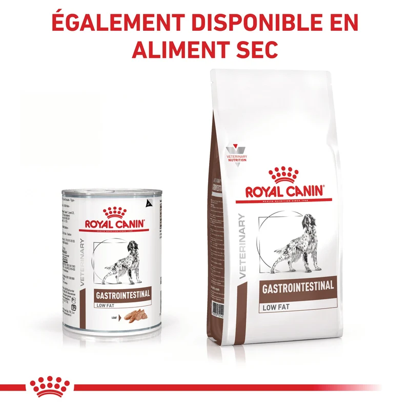 Royal Canin Veterinary Gastrointestinal Low Fat en mousse - pâtée chien