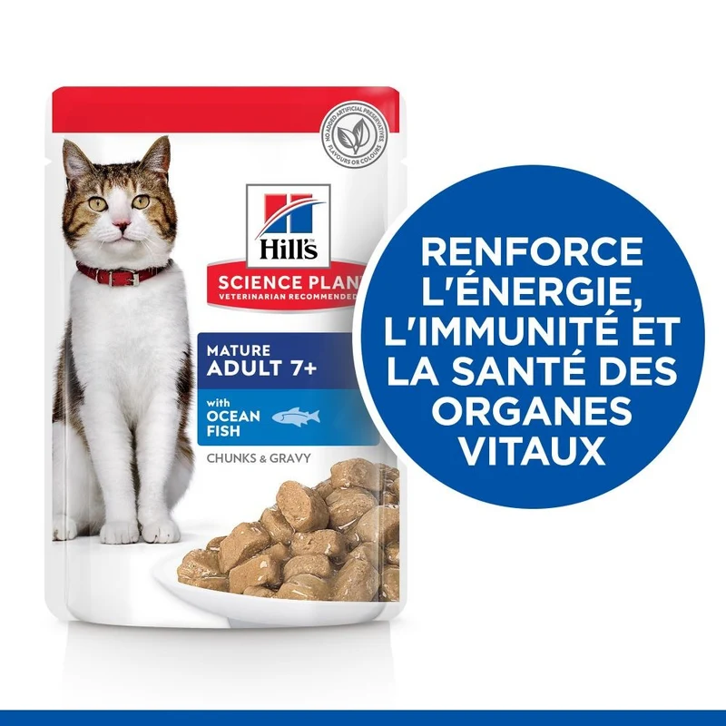 Hill's Science Plan Mature Adult 7+ en sachets - pâtée chat
