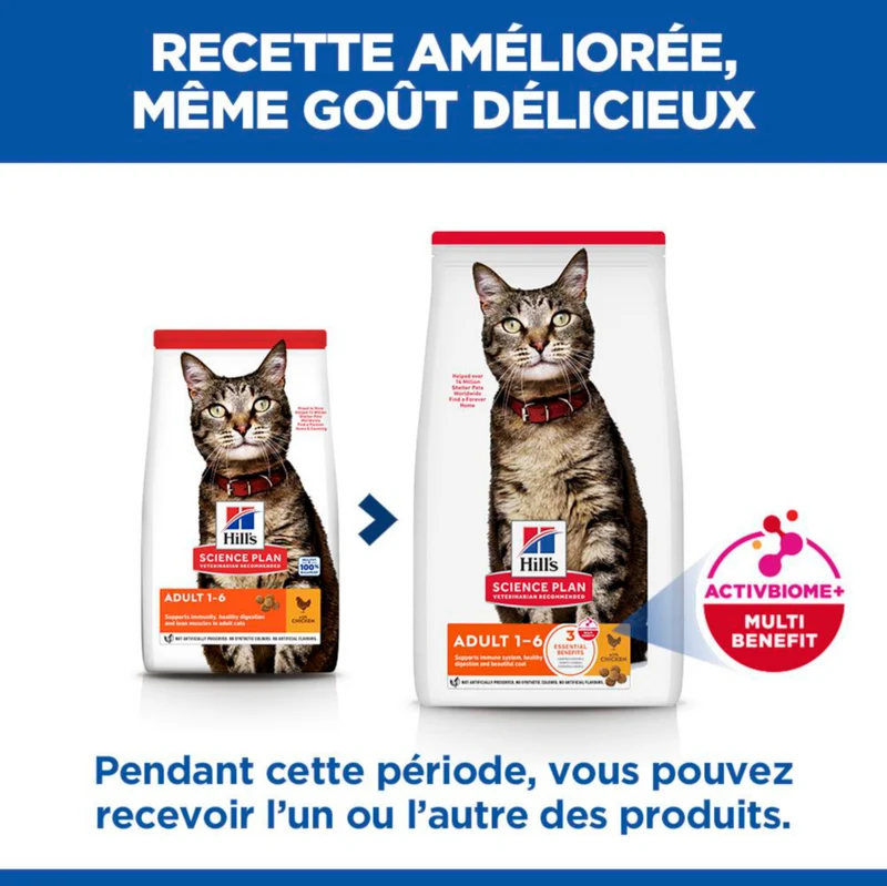 Hill's Science Plan Adult au poulet - croquettes chat