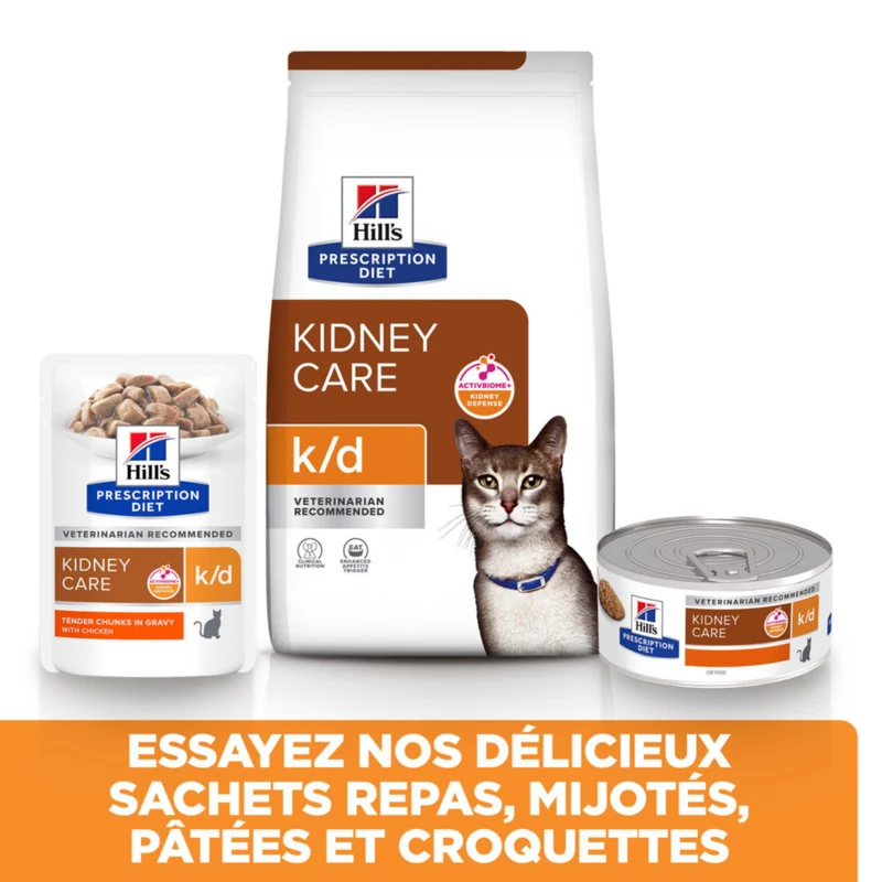 Hill's Prescription Diet k/d Kidney Care au Saumon - croquettes chat