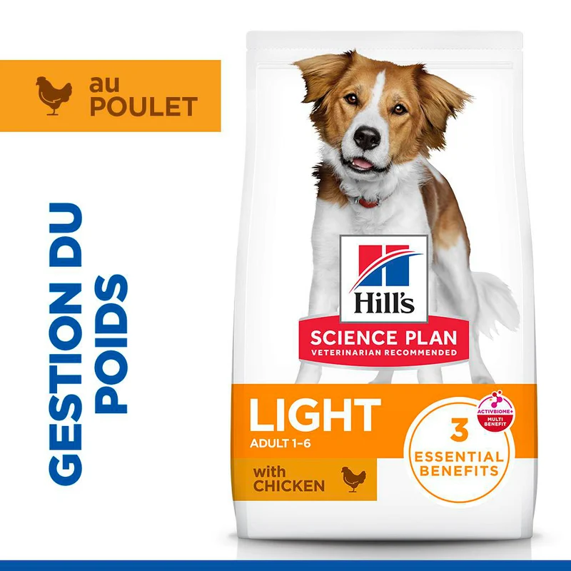 Hill's Science Plan Light Medium Adult au poulet - croquettes chien