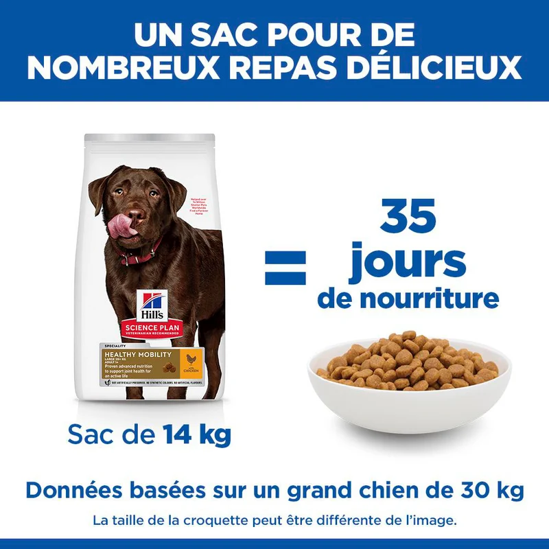 Hill's Science Plan Healthy Mobility Large Adult au poulet - croquettes chien