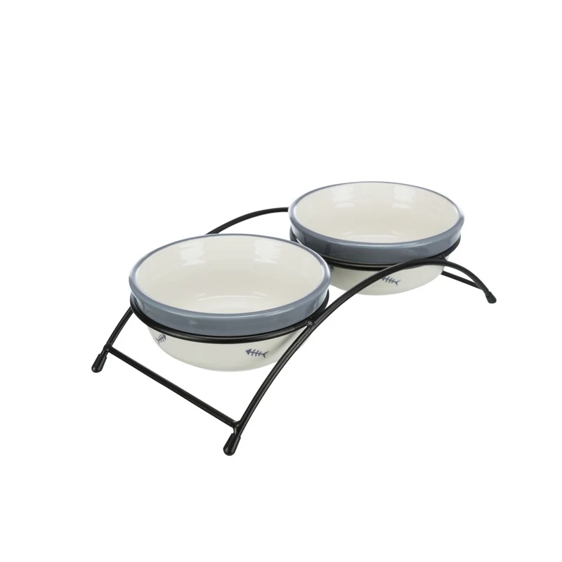 Gamelle double Fish Bone chien, chat