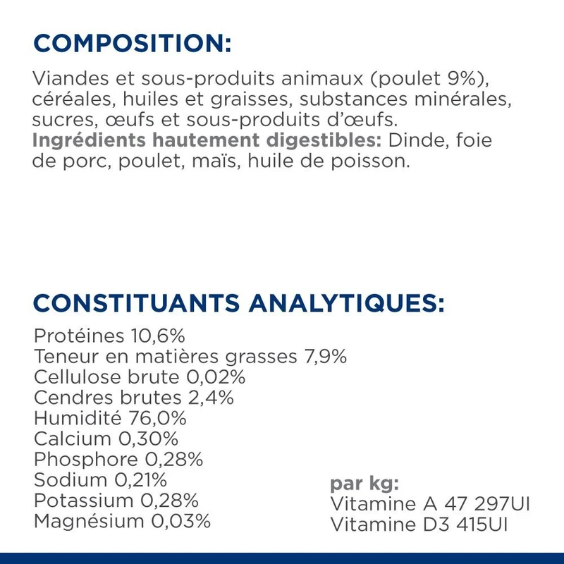 Hill's Prescription Diet a/d Restorative Care au poulet - pâtée chien et chat