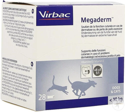Megaderm® aliment complémentaire pour la peau chat, chien