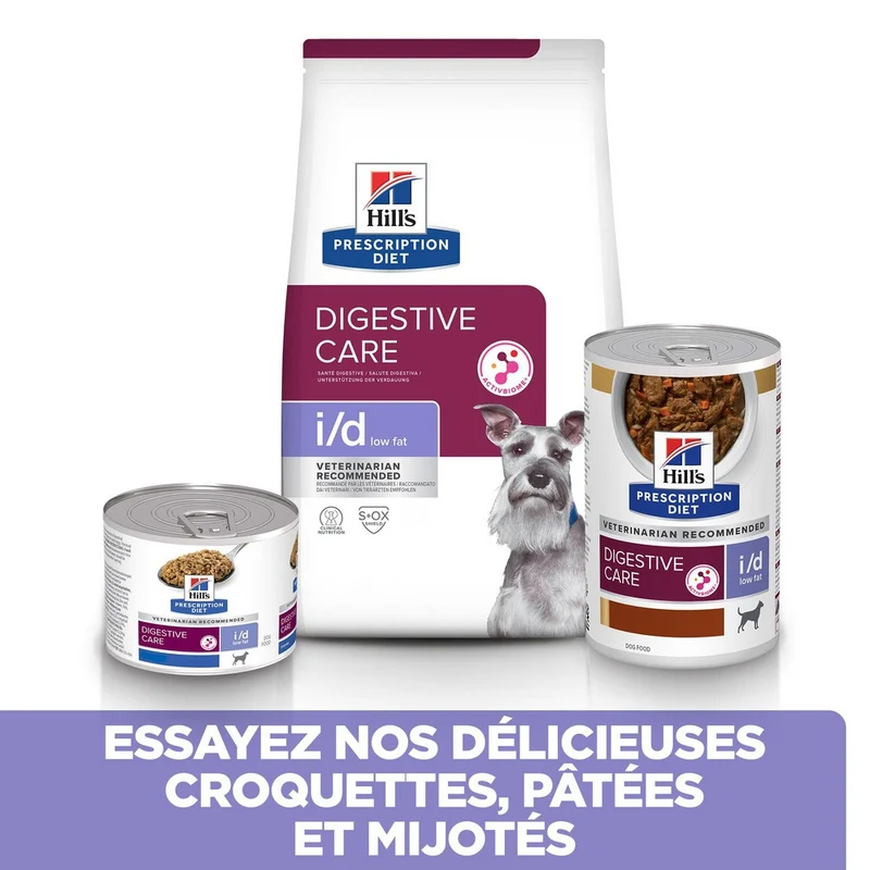 Hill's Prescription Diet i/d Digestive Care Low Fat en terrine - pâtée chien