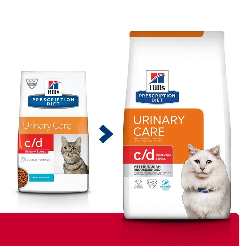Hill's Prescription Diet c/d Urinary Care Multicare Stress au poisson - croquettes chat
