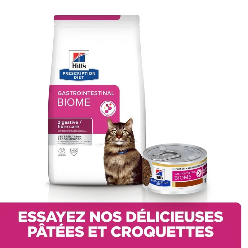 Hill's Prescription Diet Gastrointestinal Biome en mijotés au poulet - pâtée chat