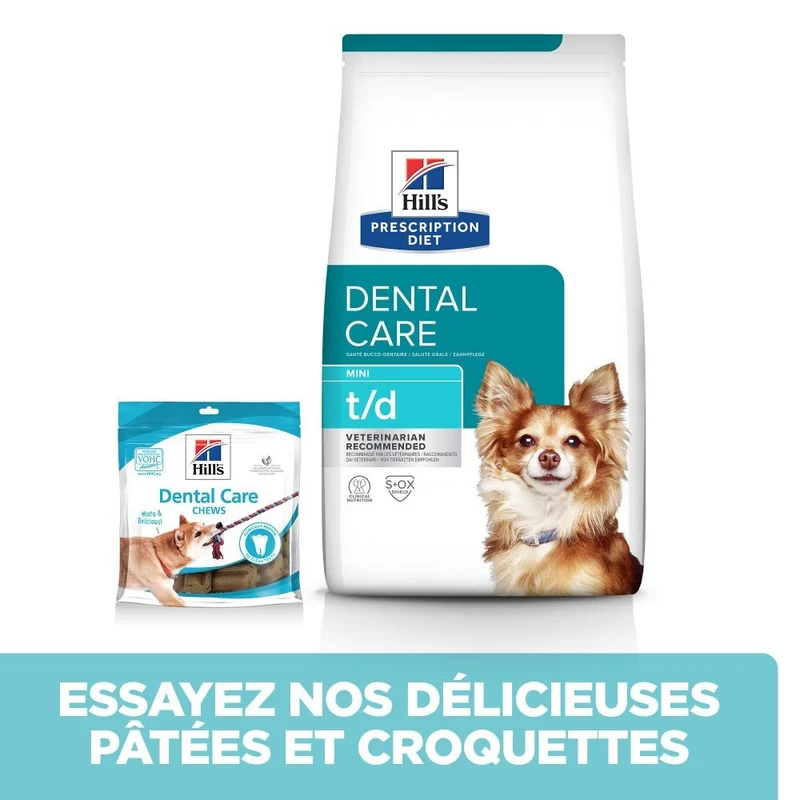 Hill's Prescription Diet t/d Dental Care Mini au poulet - croquettes chien
