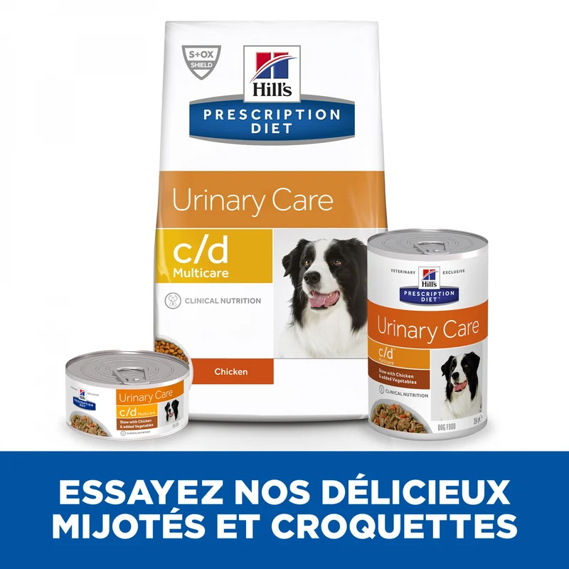 Hill's Prescription Diet c/d Urinary Multicare en mijotés au poulet - pâtée chien