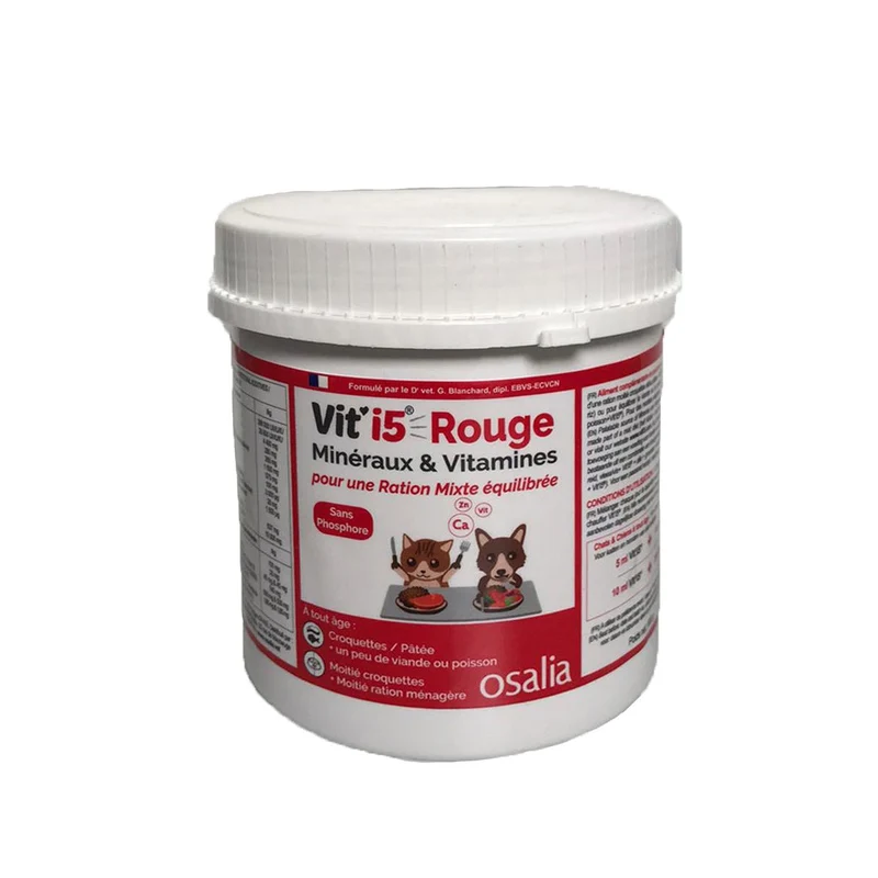 Vit'i5 Rouge - chien et chat de tout âge