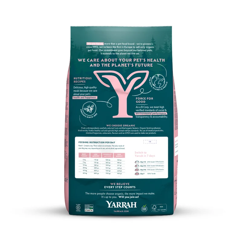 Yarrah croquettes bio pour chien sensible