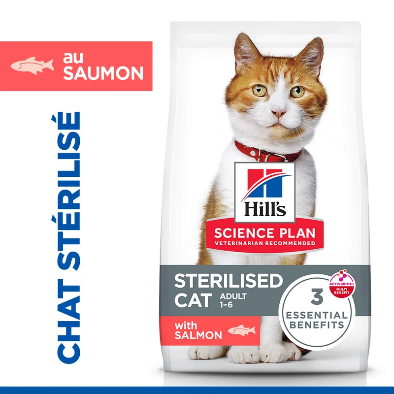 Hill's Science Plan Sterilised Adult au saumon - croquettes chat