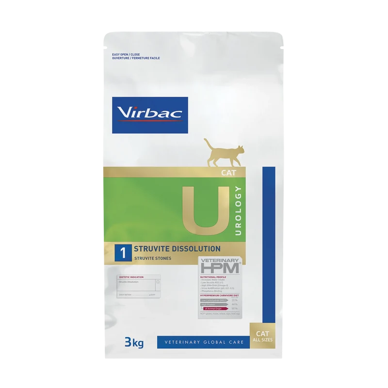 Virbac Veterinary HPM Diététique Urology Struvite Dissolution - croquettes chat