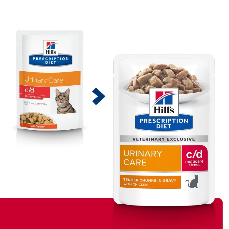 Hill's Prescription Diet c/d Urinary Care Multicare Stress en sachets - pâtée chat