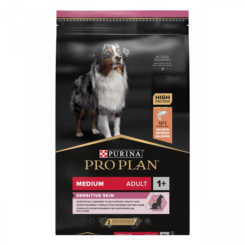 Pro Plan Sensitive Skin Medium Adult au saumon - croquettes chien