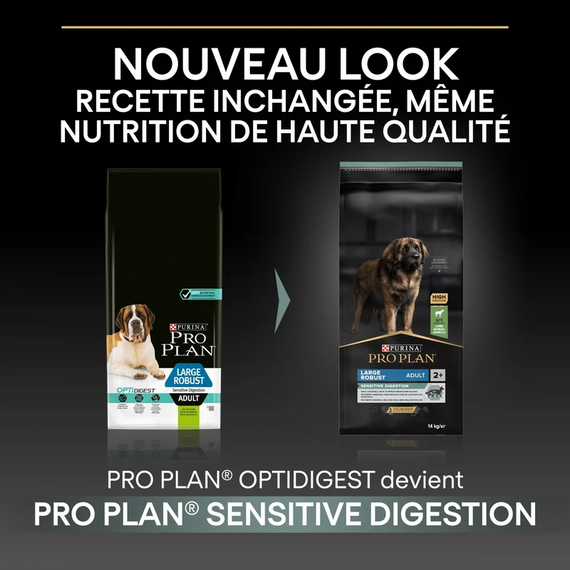 Pro Plan Sensitive Digestion Large Robust Adult à l'agneau - croquettes chien