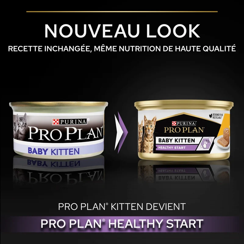 Pro Plan Healthy Start Baby Kitten en mousse au poulet - pâtée chaton