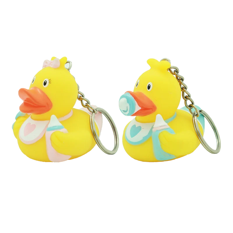 Duo de Porte-Clés Canards Bébé – Fille et Garçon