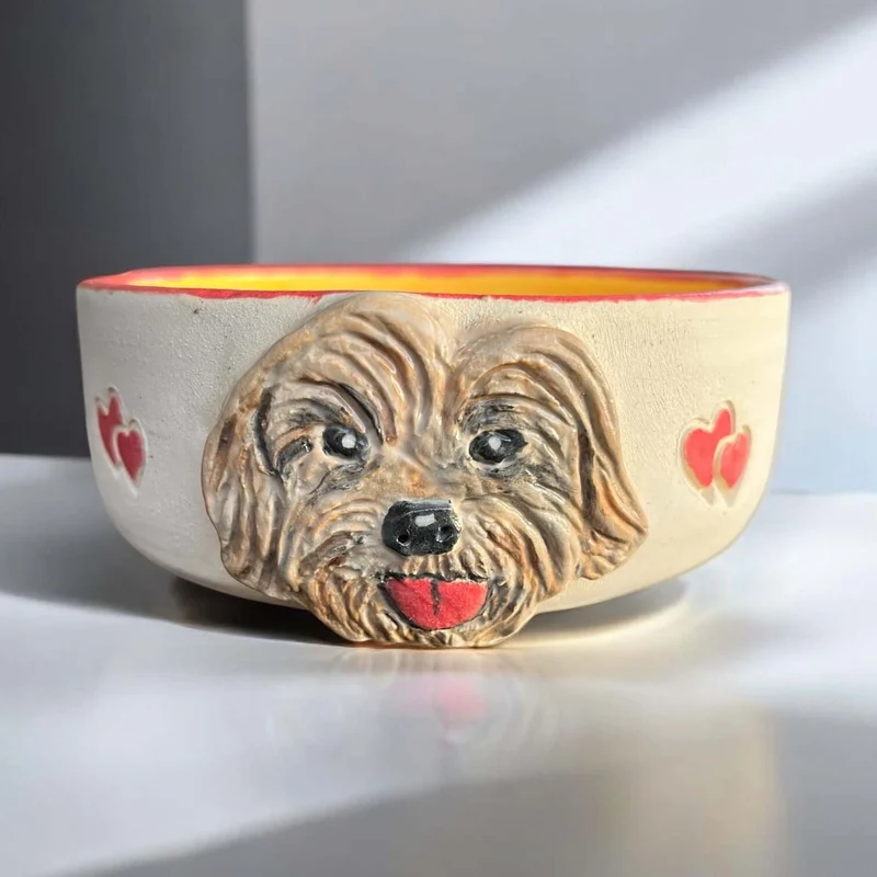 Hand-Painted Dog Bowl Cockapoo
