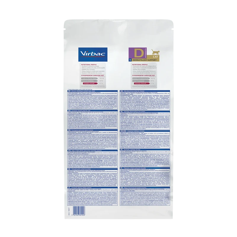 Virbac Veterinary HPM Diététique Dermatology support - croquettes chat