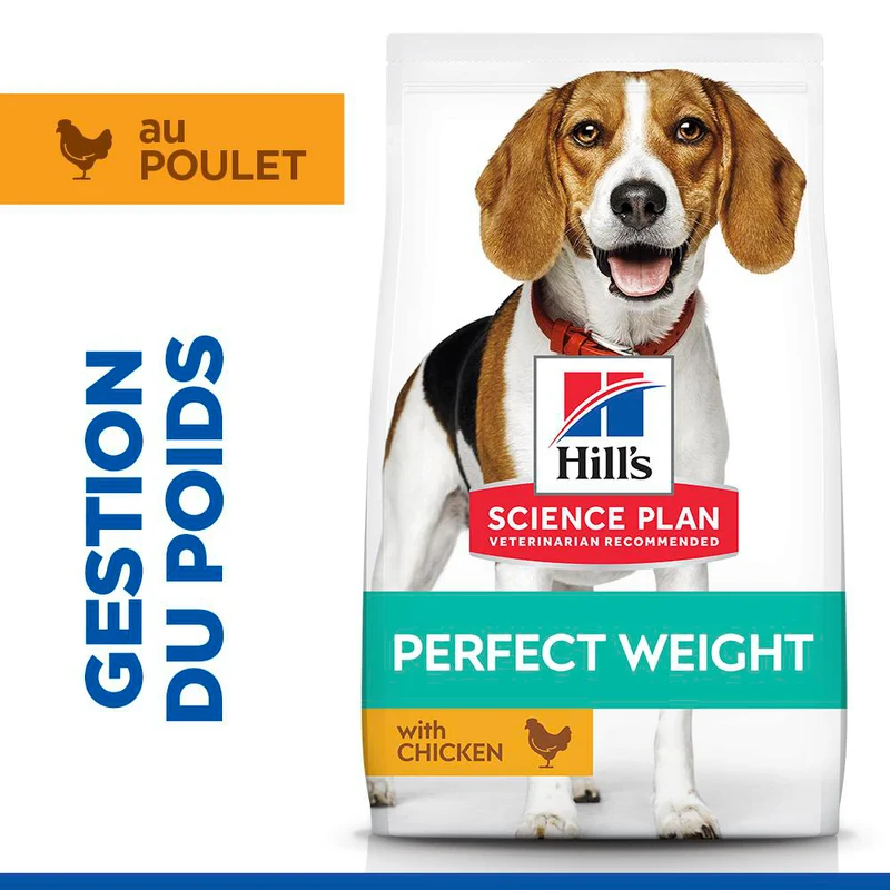 Hill's Science Plan Perfect Weight Medium Adult au poulet - croquettes pour chien
