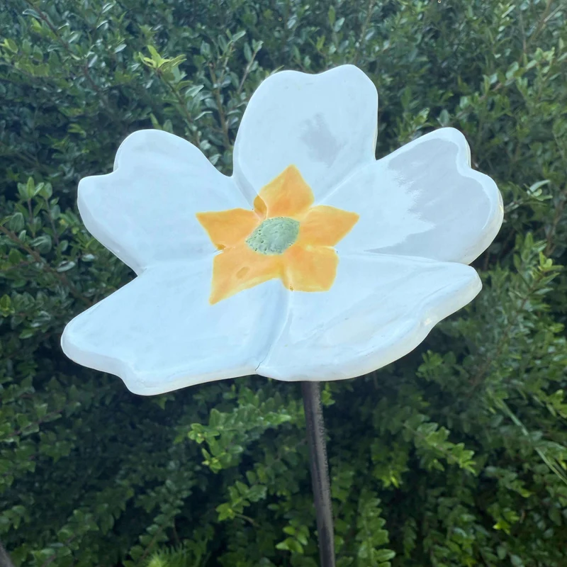 handmade ceramic garden flower