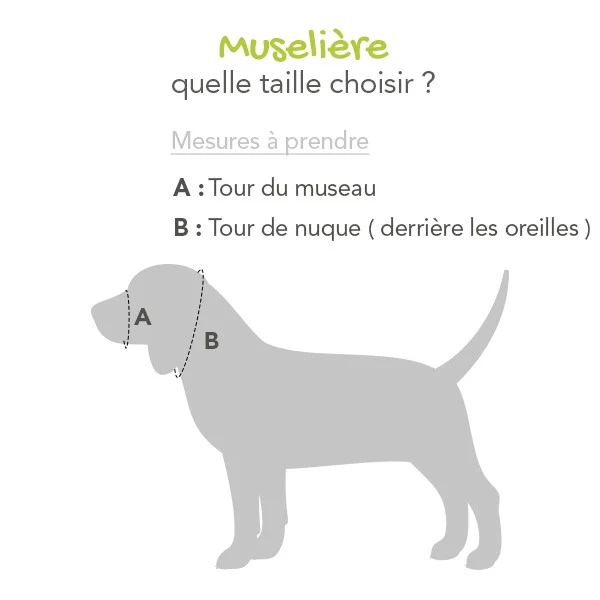 Muselière filet en nylon chien