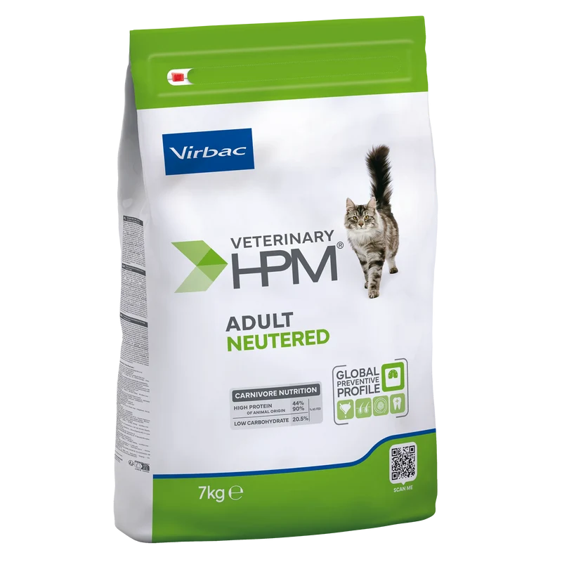 Virbac Veterinary HPM Adult with salmon Neutered & Entire Cat - croquettes chat