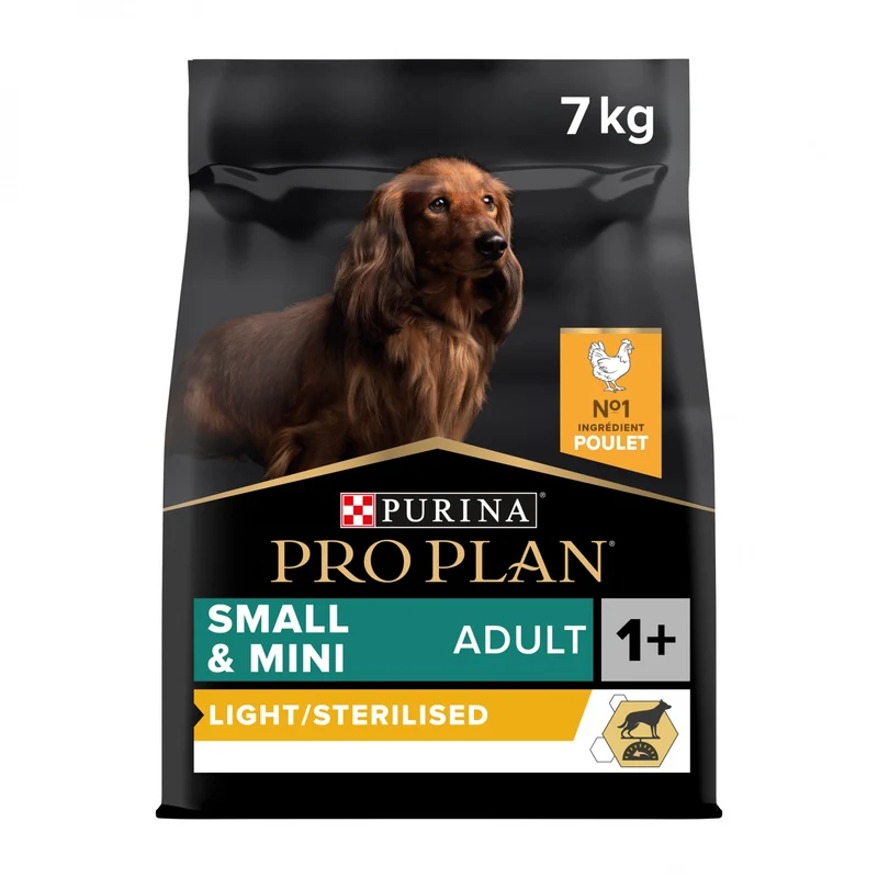 Pro Plan Light/Sterilised Small & Mini Adult au poulet - croquettes chien