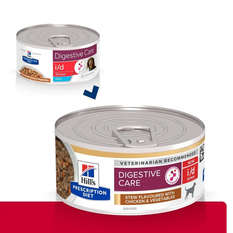 Hill's Prescription Diet i/d Digestive Care Stress Mini en mijotés au poulet - pâtée chien