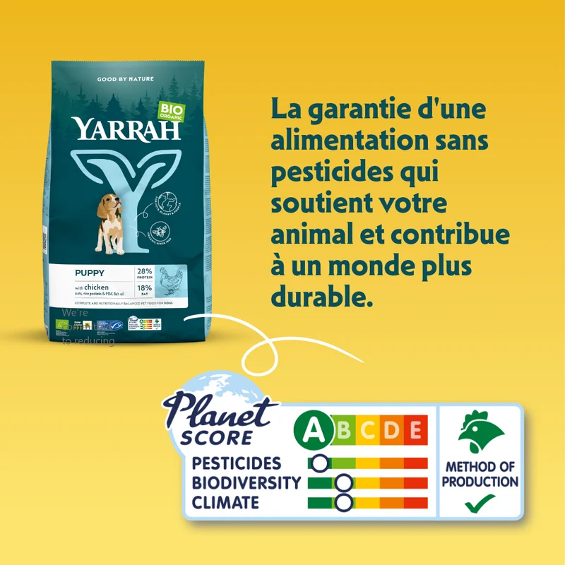 Yarrah croquettes bio pour chiot