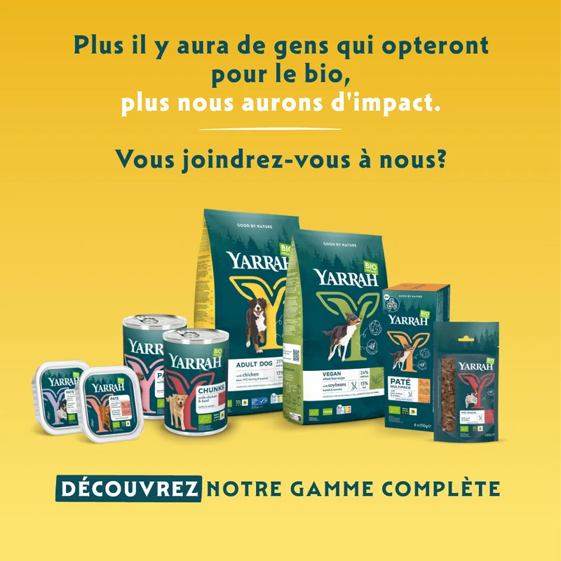 Yarrah croquettes bio pour chiot