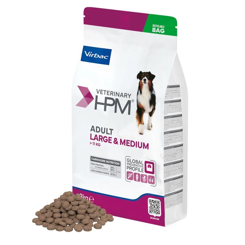 Virbac Veterinary HPM Adult Large & Medium Dog - croquettes chien